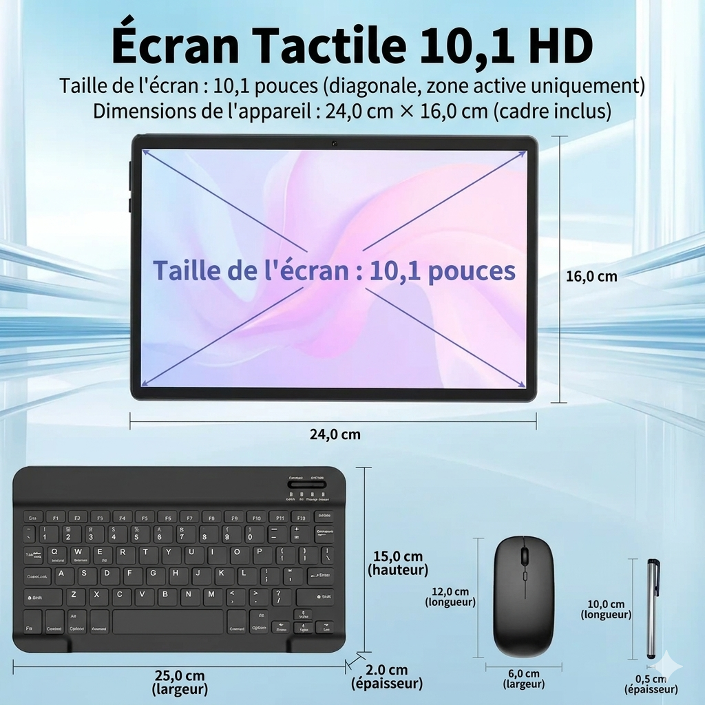 Android Gaming-Tablet 11 Zoll mit Tastatur, Stift & Maus