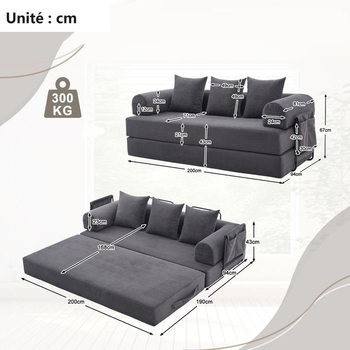 Komprimiertes modulares Sofa mit Metallgestell